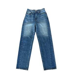 Madewell Baggy Tapered Barrel Jeans Fanwell Wash Two-Tone Rigid Size 25